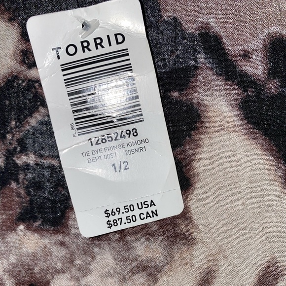 Tie dye fringe Kimono✨ - Picture 3 of 3